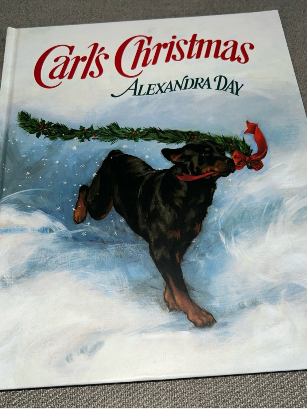 1st Ed Carl's Christmas by Alexandra Day (aka Sandra Louise Woodward Darling)